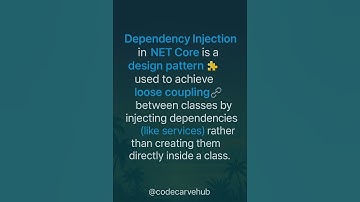 Dependency Injection (DI) #dotnetcore #Programming #dependecyinjection #viralshorts #CodeCarveHub