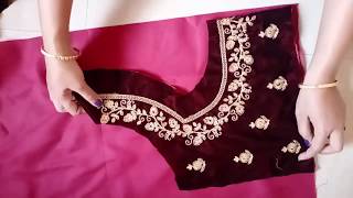 Very easy and simple bridal lehenga blouse design cutting and stitching