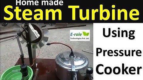 Steam turbine using pressure cooker B.tech final year Engineering Project