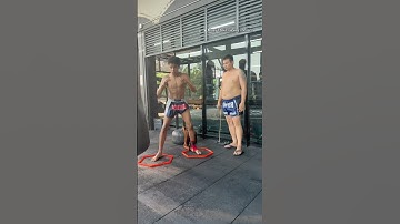 Muay Thai Trainer Pulled out the Whipping Stick on this Fighter during Bagwork! #muaythai