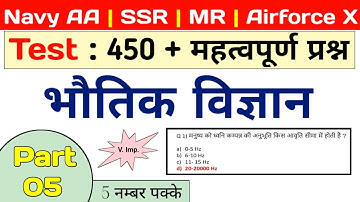 Physics : 450 questions For Navy SSR/AA/MR and Airforce X | Part 5
