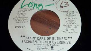 Bachman-Turner Overdrive (BTO) "Takin' Care Of Business" 45rpm chords