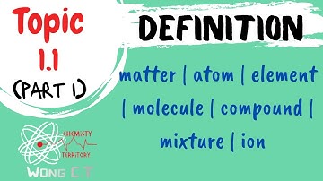 Definition of Atoms &  Molecule - SDS SK015 Topic 1.1 [Part 1]