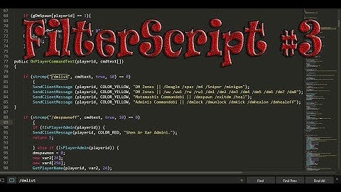 SA-MP [FilterScript#3] DM System ! The Best