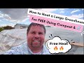 How to Heat a large Greenhouse for FREE using just Compost &amp; Water!!  An Compostable System! Part 1!