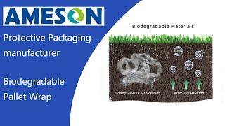 Ameson 100% compostable biodegradable materials PBAT PLA stretch film pallet wrap rolls by Ameson Packaging  3,215 views 1 year ago 43 seconds