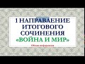 ИТОГОВОЕ СОЧИНЕНИЕ 2019-2020. "ВОЙНА И МИР".