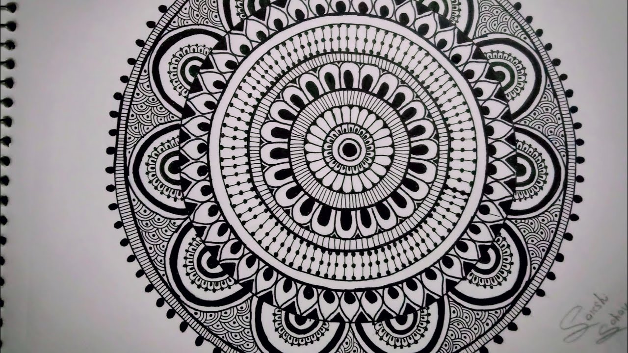 mandala-art-for-beginners-easy-mandala-design-youtube