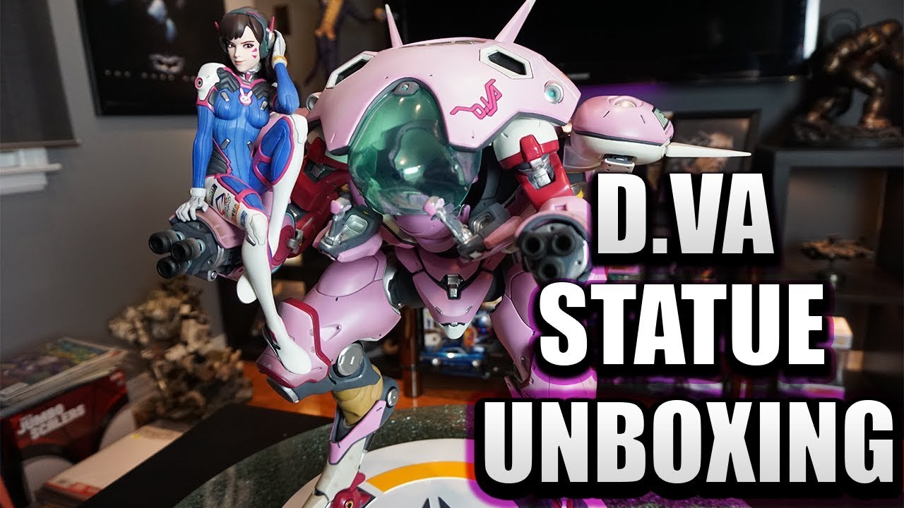 OVERWATCH D.VA STATUE UNBOXING AND REVIEW!!