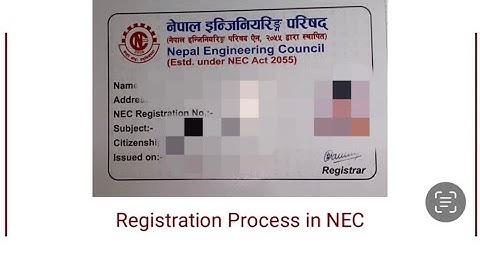 Registration process in NEC after passing license exam || #nec #engineering