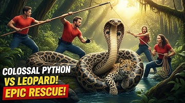 Rescue Heroes Battle Giant Python to Save Trapped Leopard 🐆🔥