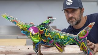 Carving Beach Trash into a Masterpiece