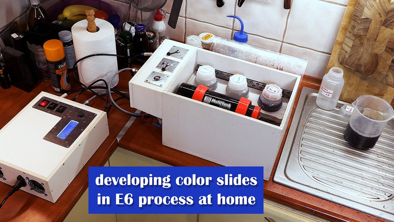 DIY Processor for developing photograpic films.  E6 process & Velvia slides.
