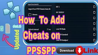 How To Add And Use Cheat Codes On PPSSPP Android