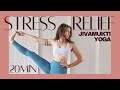 20 min jivamukti yoga  hip opening class  flow for stress relief