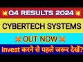 Cybertech q4 results 2024  cybertech results  cybertech share latest news  cybertech share