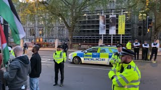 Palestine Protest takes place outside the French Embassy at South Ken London