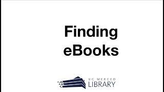 Finding eBooks