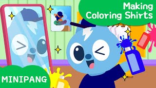 Learn colors with MINIPANG | 👕Making Coloring Shirts | MINIPANG TV 2D Play