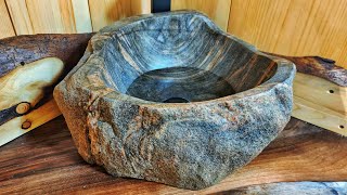 Carving a Natural Stone Sink with Angle Grinder! / Ep105 / Outsider Cabin Build by The Outsider 878,762 views 11 months ago 17 minutes