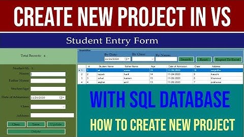 C# for beginners Student Management System Part-1 (how to create new project in vs)