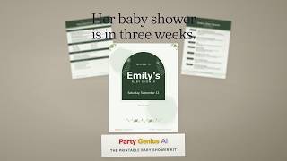 The Printable Baby Shower Kit Four Sheets That Fill Themselves In