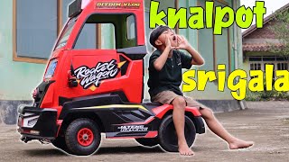 truk dimas pasang knalpot srigala