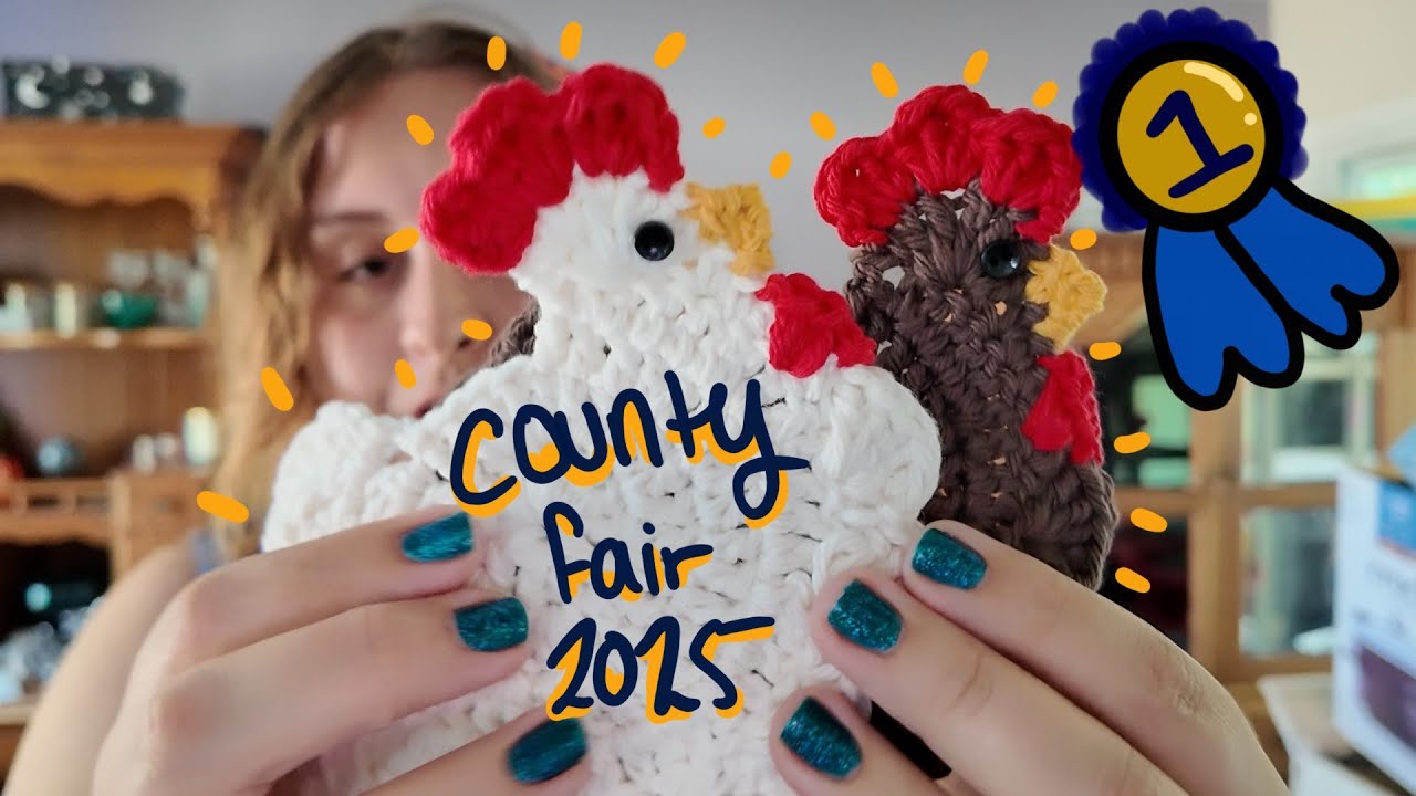 showing off my 2025 country fair crochet entries!