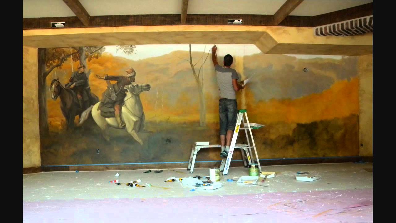 Mural Art "The Hunting" by Ivan Astapchenia