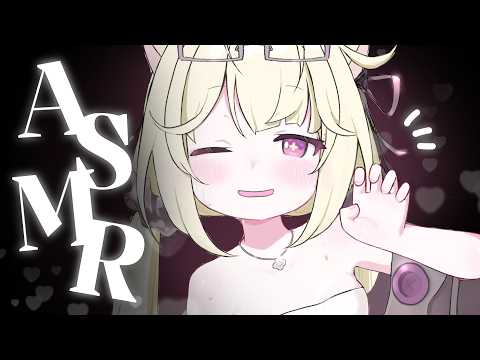 [ASMR] Close whispers for deep sleep♡Kisses,ear blowing,relaxation