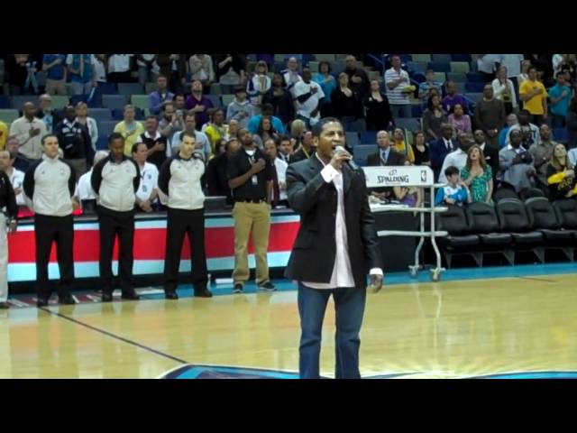 Kevon Edmonds - National Anthem - Lakers vs Hornets - 03/29/10