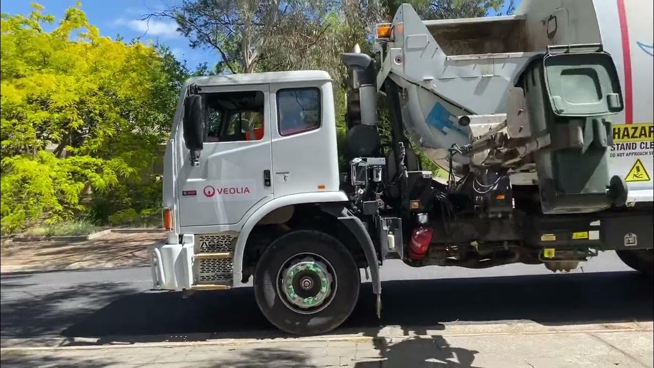 Canberra garbage truck with double pick up YouTube