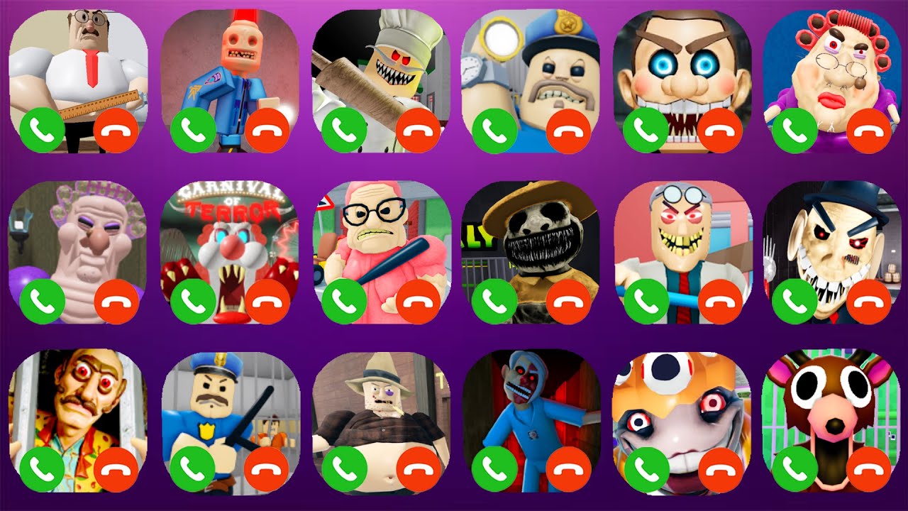 Bob the Dentist,MR STINKY,The Carnival of Terror,MR Funny's,EPIC SCHOOL ESCAPE,BARRY'S PRISON,Roblox