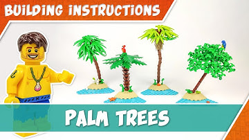 How to build Lego Palm Trees - LEGO Pirates MOC (Building instructions) - Lego tutorial