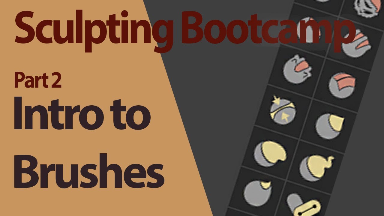 Blender Sculpting Bootcamp - Part 2: Intro to Brushes - YouTube