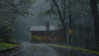 Overcome Stress to Sleep Instantly with Heavy Rain & Paramount Thunder Sounds on a Tin Roof at Night