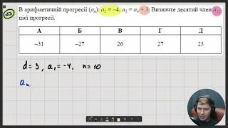 9А. Розв'язання вправ на арифметичну прогресію