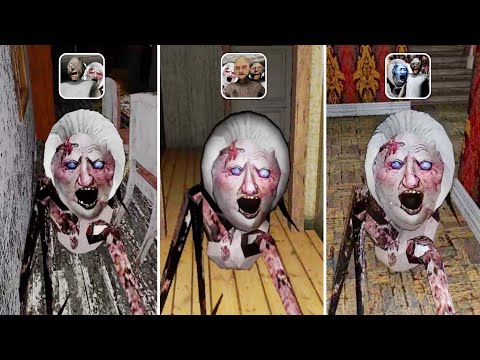 Granny All Remakes 1 2 3 With Spider Mom Inside House Full Gameplay | Granny 1.9, Granny 3 Remake &+