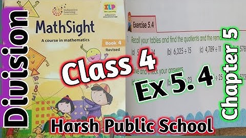 Exercise 5.4 Chapter 5 Maths sight Class 4 |Maths Sight Class 4 | Division | #hpsgurugram