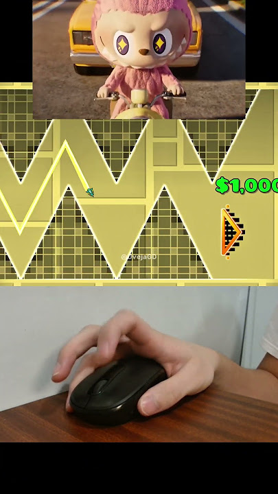 $69,000 Labubu Wave Challenge in Geometry Dash! #shorts
