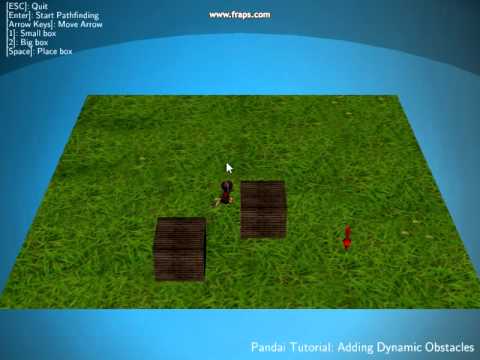 PandAI Static Obstacle Path finding Demo