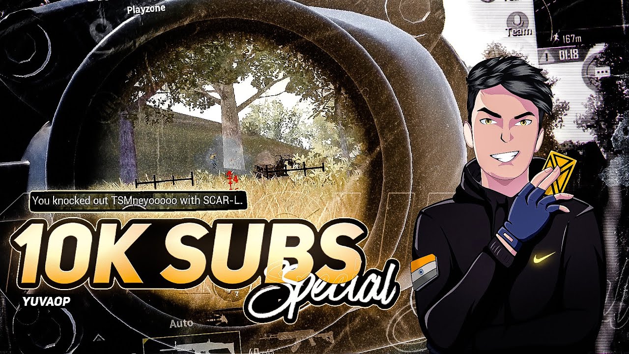 10K Subs Special 💚✨| Pubg Mobile T1 Montage | Yuva OP