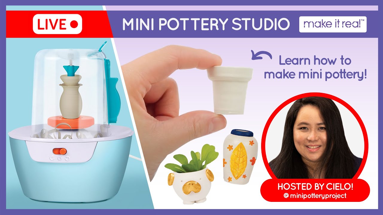 Купить Make It Real Mini Pottery Studio 26 pcs DIY Pottery Kit