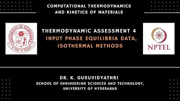 Thermodynamic assessment 4: Input phase equilibria data - Isothermal methods