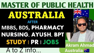 Scope of MPH in Australia after Pharmacy/MBBS/BDS/BPT | Scope of Master of Public Health, Jobs