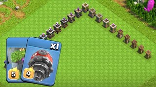 Clash Of Clan | Mountain Golem And Battle Drill Vs All Level Archer Tower #foryou #clashofclans