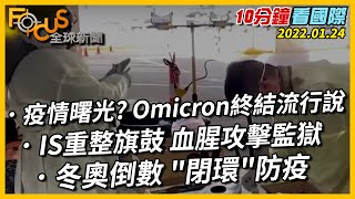 【10分鐘看國際】疫情曙光 Omicron終結流行說｜IS重整旗鼓 血腥攻擊監獄｜冬奧倒數 閉環防疫 20220124