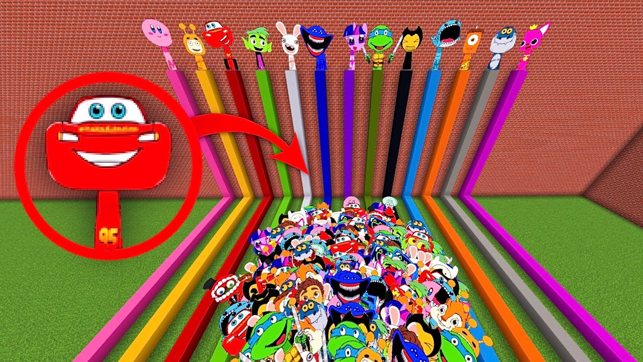 More NEW & OLD Sprunki OC Nextbots In Colored Lines In Minecraft PE MOD