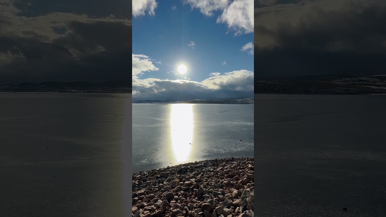 Stopped at a frozen Strawberry Reservoir. AMAZING! 