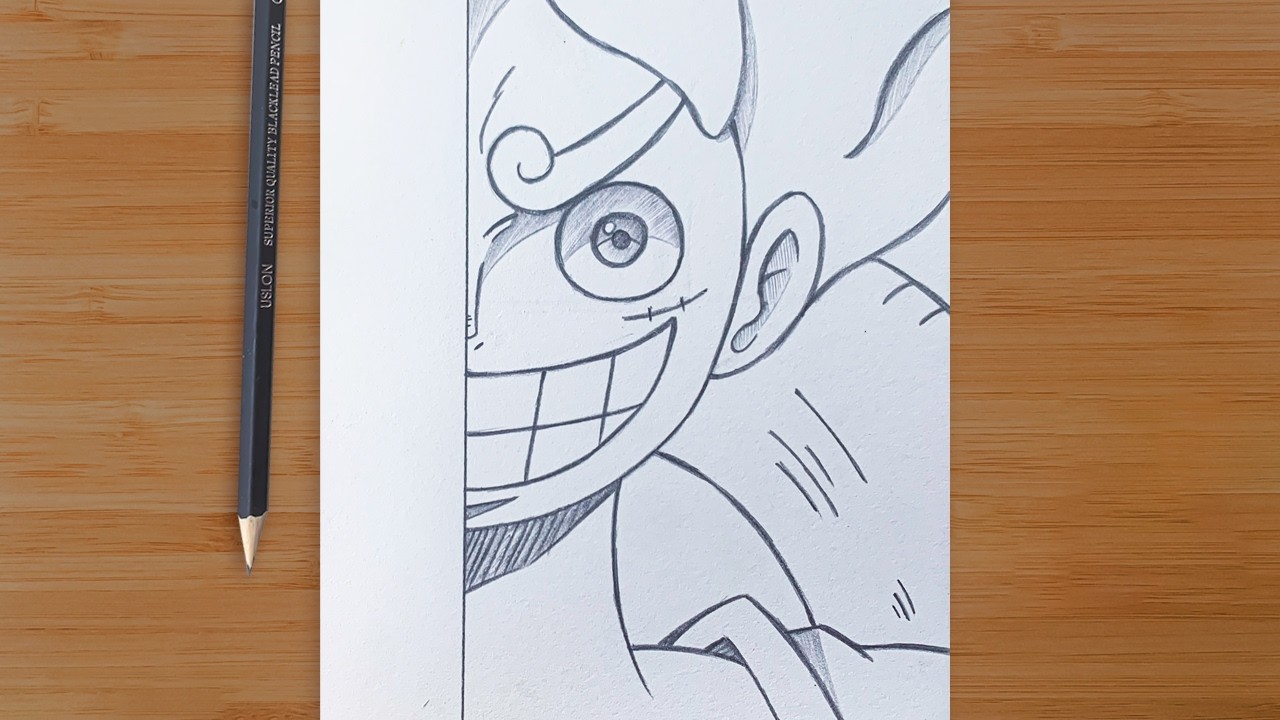 Dibujo Fácil - Cómo Dibujar a Luffy Gear 5 🏴‍☠️ Paso a Paso a Lápiz ✏️